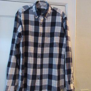 George  plaid long sleeve button down shirt